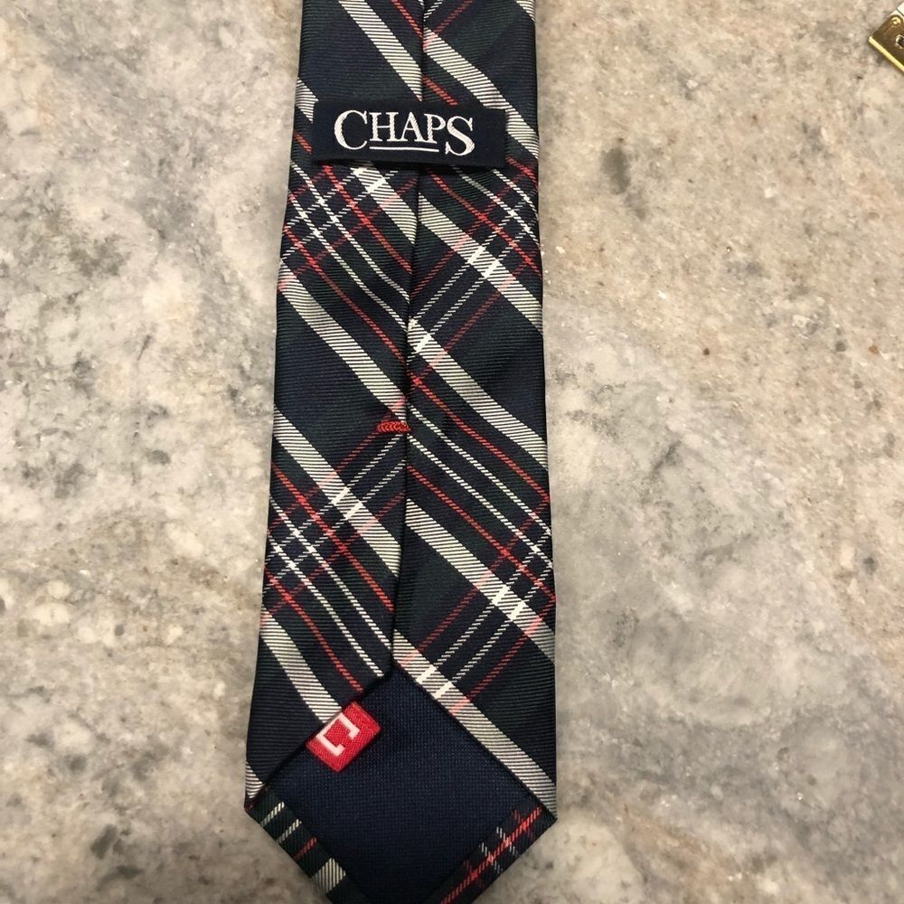 CHAPS NECKTIE, plaid pattern - Picture 3 of 6